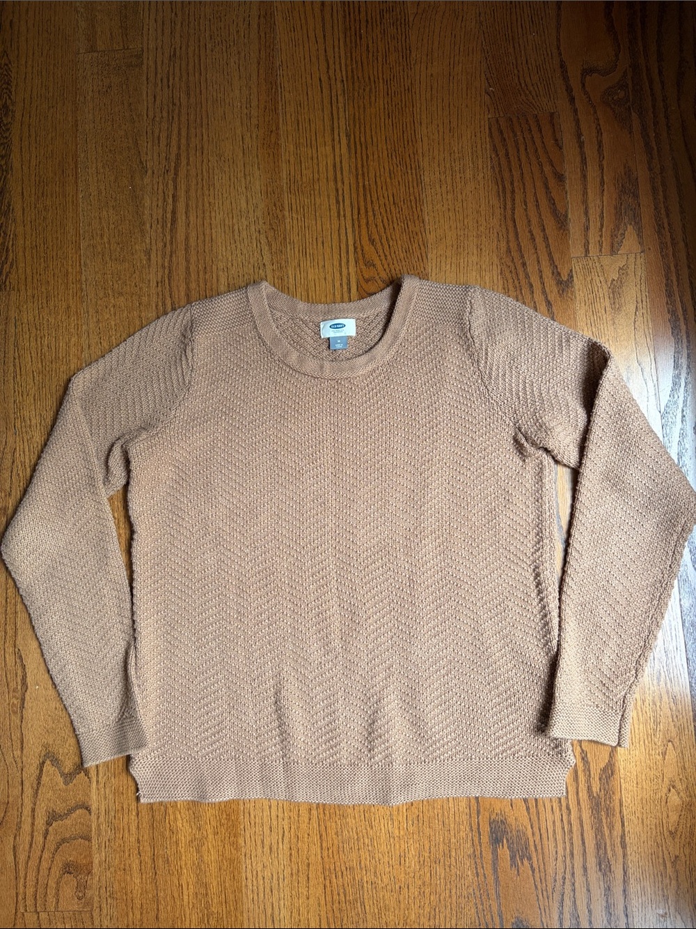 Old Navy Light Brown Textured Crewneck Women’s Sweater. Size: Medium